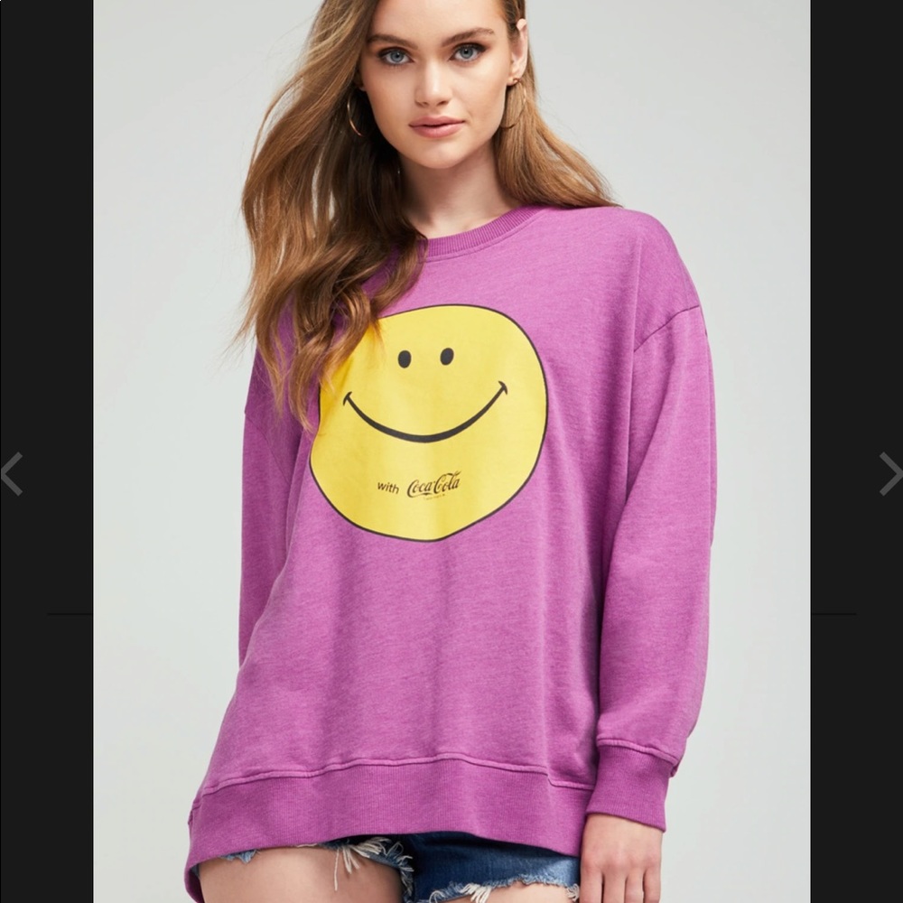 Wildfox x Smile with Coke Sweatshirt Size Medium NWT